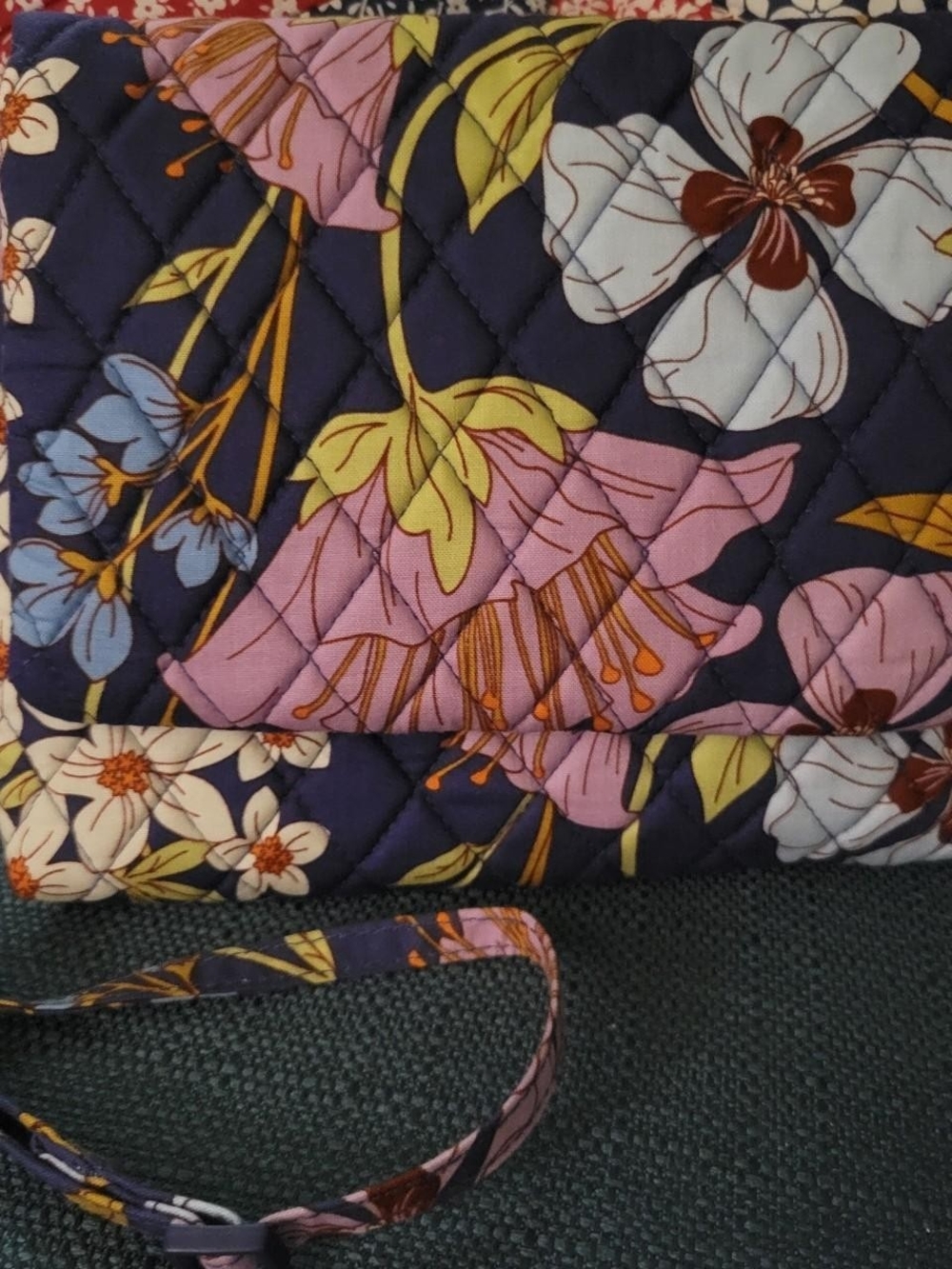 Vera Bradley Quilted Floral Crossbody - Navy, Pink & Yellow